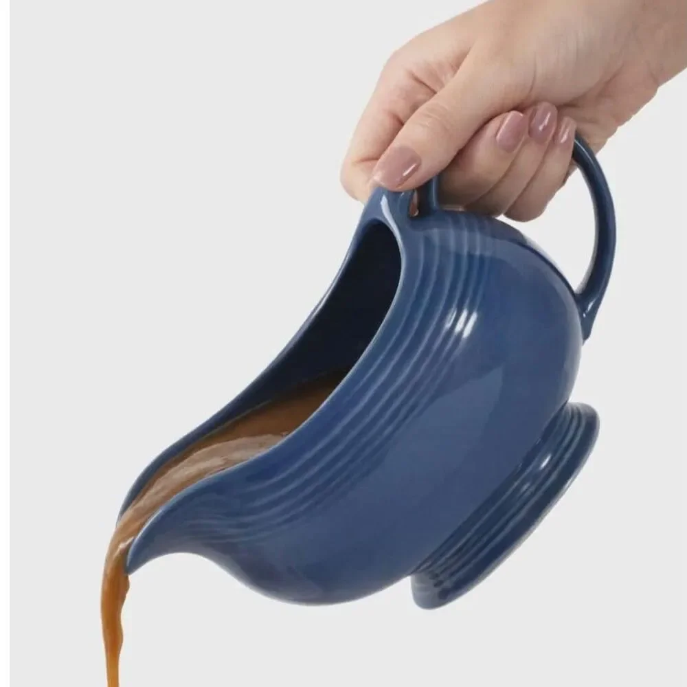 Fiestaware Fiesta 18.5 OZ Gravy Sauce Boat Dish Lapis Blue CERAMIC PITCHER